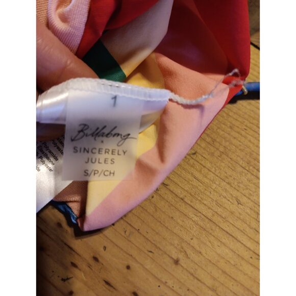 Billabong X Sincerely Jules Women S Mas Fiestas MultiColor Colorblock NWOT FLAW - Picture 5 of 5